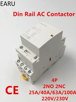 

GPCT1 4P 25A 40A 63A 100A 2NC 2NO 220V/230V 50/60HZ Din Rail Household Module Modular Ac Contactor For Home Hotel Resturant