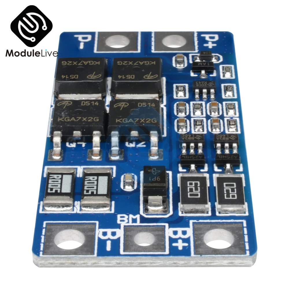 

2S 10A 8.4V 7.4V 18650 Lithium Protection Board BMS PCM PCB Li-ion Lipo 2 Cell Pack with Balance Function Charger Protect Module