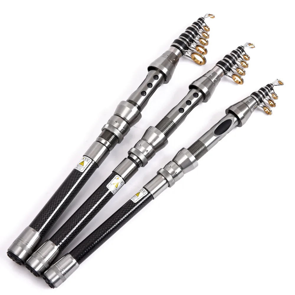 Conjunto com Linha de Carretel Vara de Pesca Carretel de Pesca Kit de Viagem 1.5 M 2.4 m Telescópica Spinning Combo Completo de Pesca Iscas Ganchos 3 Conj. de varas