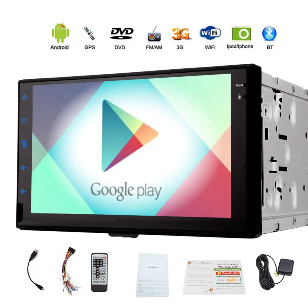 Top Android 5.1 2 DIN Car Audio Stereo 7 Inch Car Radio Player GPS Autoradio Electronics Bluetooth USB Headunit MP3 Player NO-DVD 1