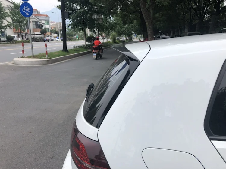 Углеродное волокно Неокрашенный задний спойлер на крышу для Volkswagen VW Golf 7 VII MK7 Стандартный Non-R Non-GTI 14-17 O стиль