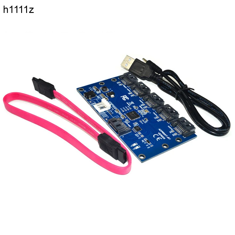 SATA Expansion Card 1 to 5 Port SATA3.0 Controller Card Motherboard