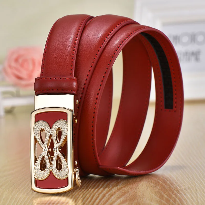 

Fashion Europe and America Women's Jeans Wild Leather Belt Women's Slim Fashion Simple New Luxury Designer Automatic Buckle Belt