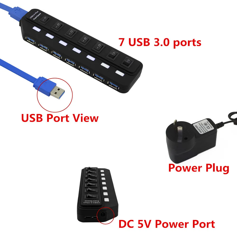 usb hub with on/off switch