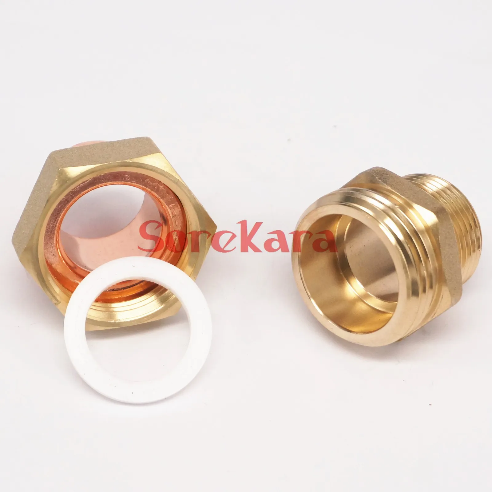 

1/2" BSP x 15mm Brass Male Thread Socket Union to Copper End Feed Pipe Fitting for water gas oil