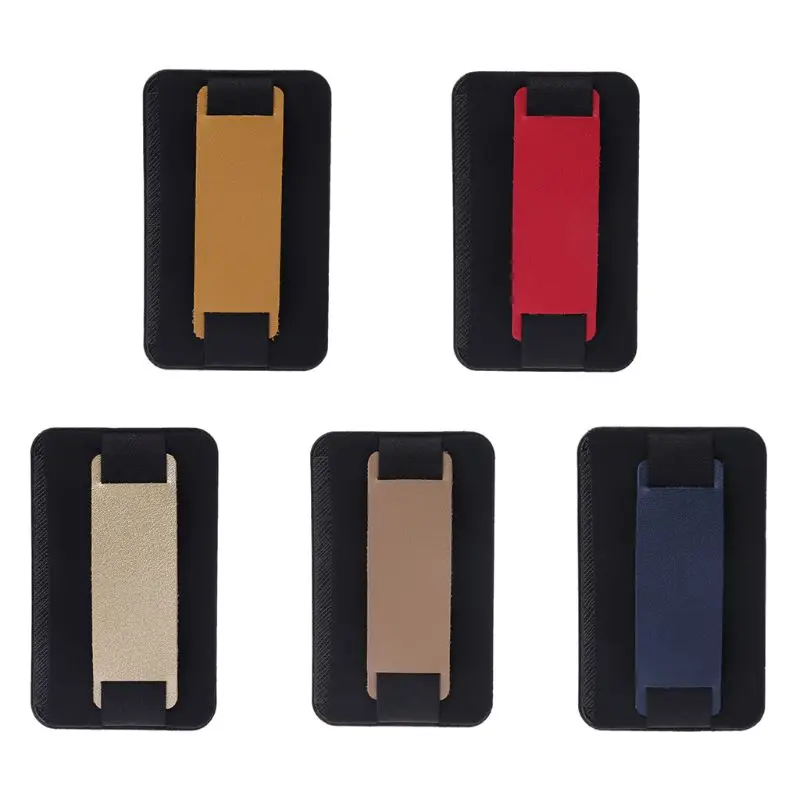 

Lycra Leather Adhesive Sticker Back Cover Card Case Pouch Holder For Cell Phone fits most flat backed smart phones