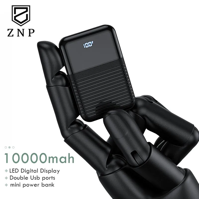 

ZNP Mini Power Bank 10000mAh Fast Charging For Xiaomi Mi Powerbank Pover Bank Charger Dual Usb Ports External Battery Portable