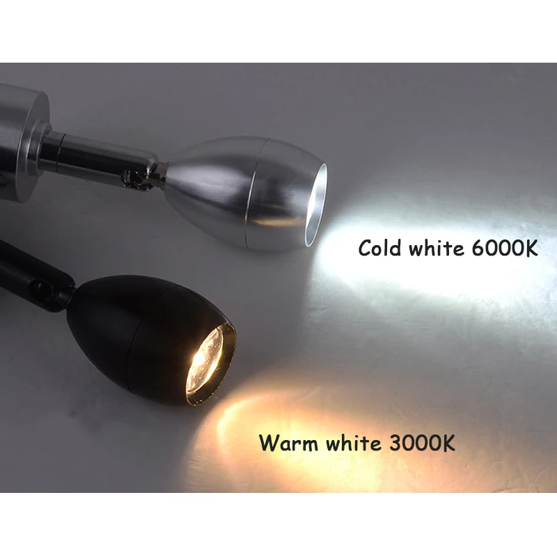 Modern Flexible LED Hose Wall Lamp 1W 3W Bathroom Mirror Light Bedside Reading Study Sconces Led Luminaire Lamps 4