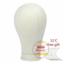 Поли Голова Холст блок голова парик делая голову утка/парик дисплей стиль укладки манекен с 12 C иглы 2" /22"/2" /24"/25"