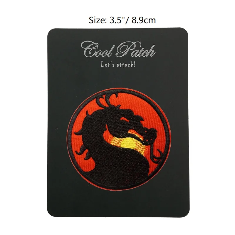 

3.5" MORTAL KOMBAT Classic Video Game Logo Uniform Movie TV Series Costume Cosplay Embroidered Emblem iron on patch