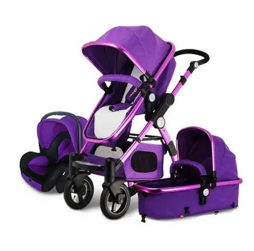 GoldBaby детская коляска 2 в 1 3 в 1 Детские автокресла России - Цвет: purple 3 in 1