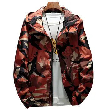 

Zozowang Autumn men Jacket Mens Hip Hop Slim Fit Male Bomber Jacket Fashion Camouflage jacket Men's Hooded Coat plus size 3XL