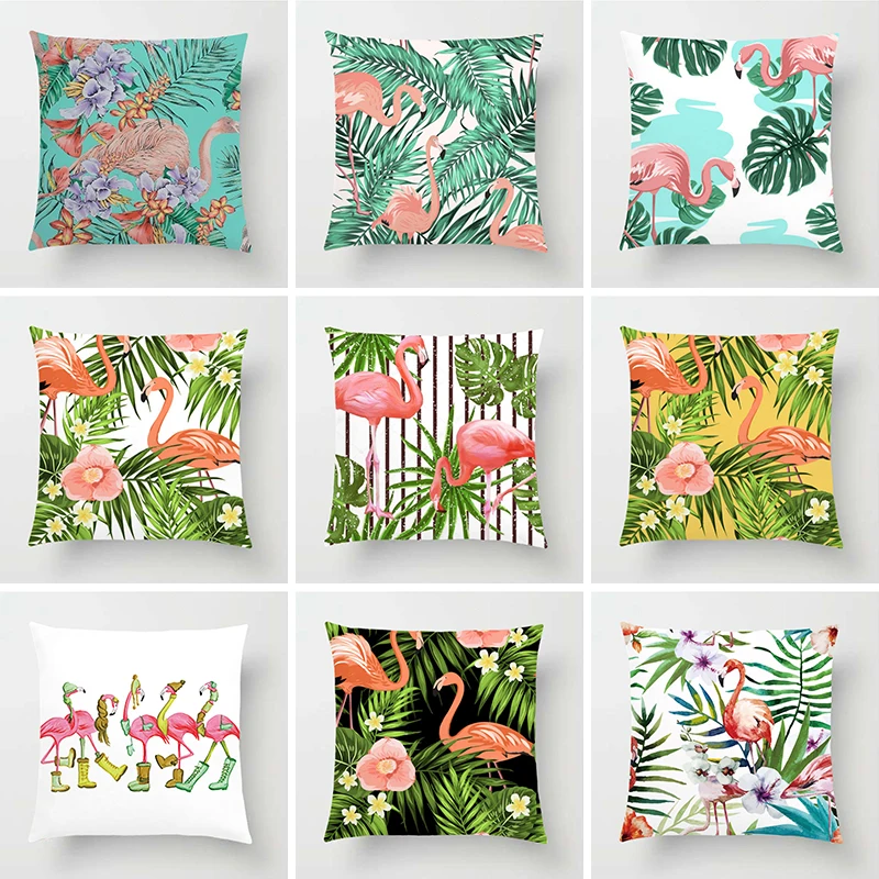 الشمال فلامنغو الاستوائية ورقة غطاء الوسادة زهرة الطيور البوليستر رمي كيس وسادة سيارة المنزل كنبة مكتب الزخرفية المخدة الشمال فلامنغو الاستوائية ورقة غطاء الوسادة زهرة الطيور البوليستر رمي كيس وسادة سيارة المنزل كنبة مكتب الزخرفية المخدة