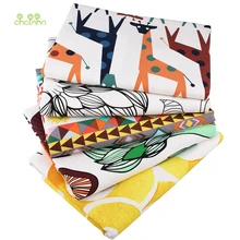 Chainho, жираф и овощи, хлопковая льняная ткань с принтом для самостоятельного шитья и шитья дивана, скатерти, занавески, сумки, подушки Материал