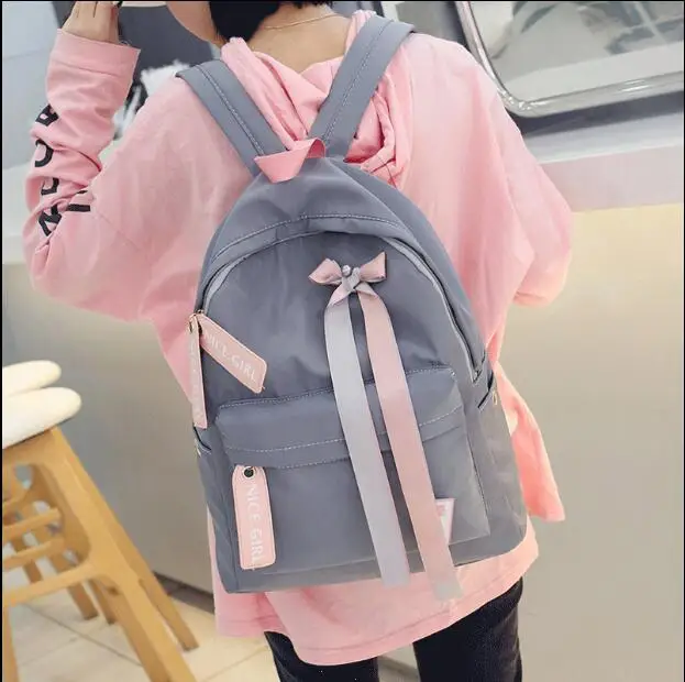 

Campus backpack female 2018 new fashion high school student bag Korean Oxford travel bag