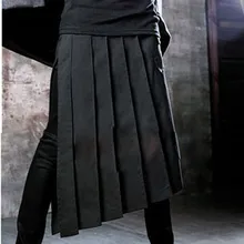 Personality Male Casual Dresses Male Skirt Bust Skirt Culottes Pants Men Plus Size Saia Masculina Pants Men\x27s Pantalon Homme