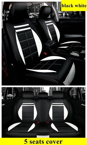 DINGDIAN(передняя+ задняя) 5 сидений кожаный автомобильный чехол для Toyota RAV 4/FORTUNER/4runner/Land Cruiser/COROLLA/CAMRY/CROWN автомобильный Стайлинг - Название цвета: 5 seats standard