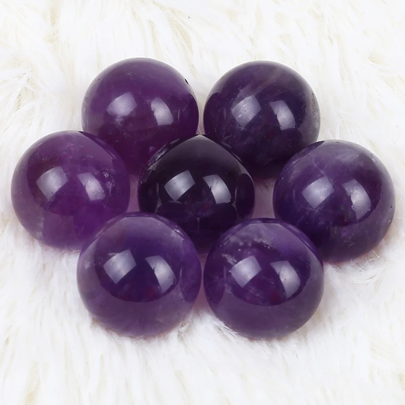 Декоративные натуральный пурпурный кварц с украшением в виде кристаллов хрустальный шар исцеляющий драгоценный камень домашний Decor-6Pcs