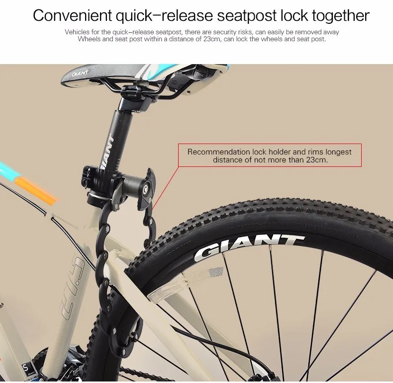 Выдвижной кабель велосипедная цепь замок складной мини велосипед складной замок безопасности стали Велосипедные замки для мотоциклов