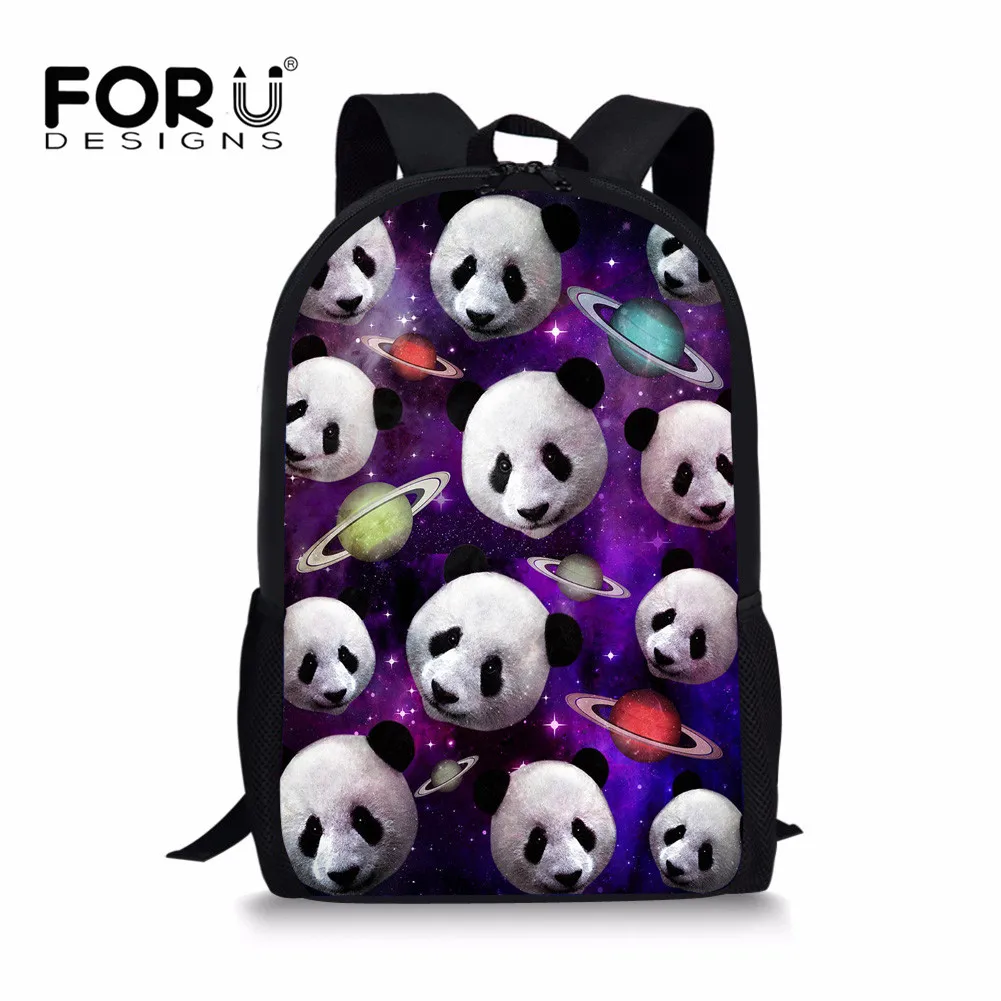 #*Cheap Fashion Children School Bags Students Panda Face Space Animal Print Satchel Girl Schoolbag Backpack Mochila Escolar Infantil