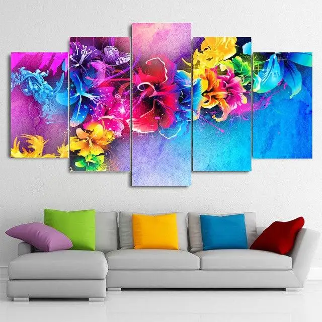 

Skyline Stad Brug Verlicht 5 delen | 95x45cm