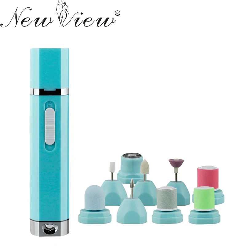 

NewView Multi Pedicure Foot File Battery Power Manicure Grinding Feet Electric Shaver Set Callus Remover Foot Care Tool