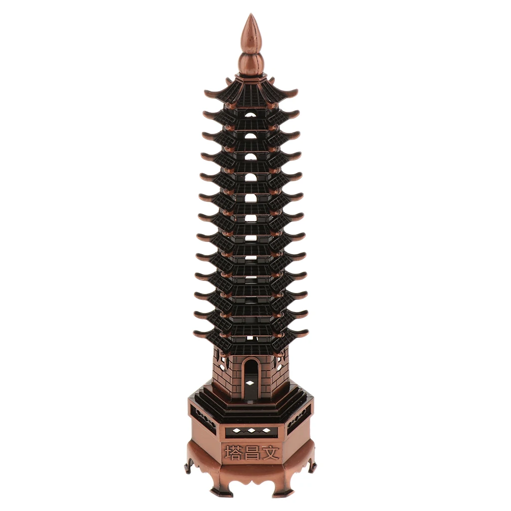 Aquarium Ornament - ORIENTAL TOWER - fish tank decoration pagoda figurines Gift for Students Scholar Attaching
