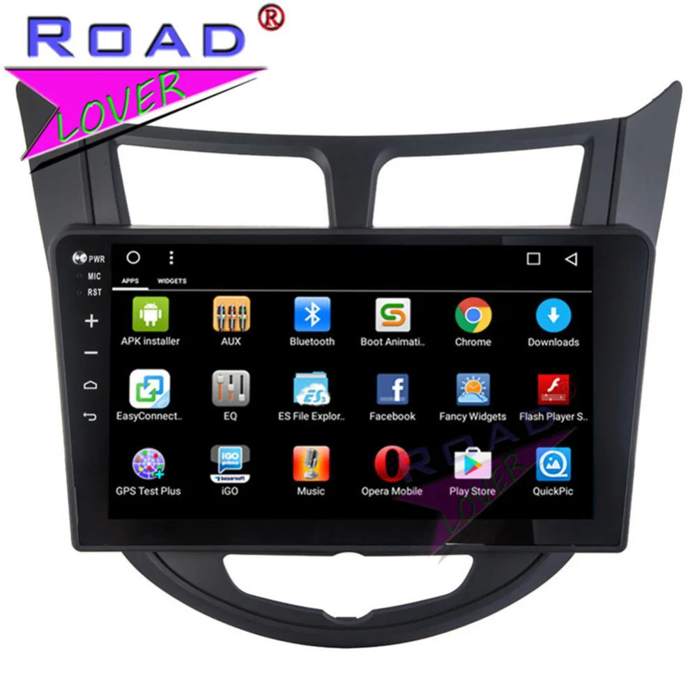 Sale Roadlover Android 8.1 Car PC Multimedia Radio Player For Hyundai Verna 2010-2016 Stereo GPS Navigation Automagnitol 2 Din NO DVD 1