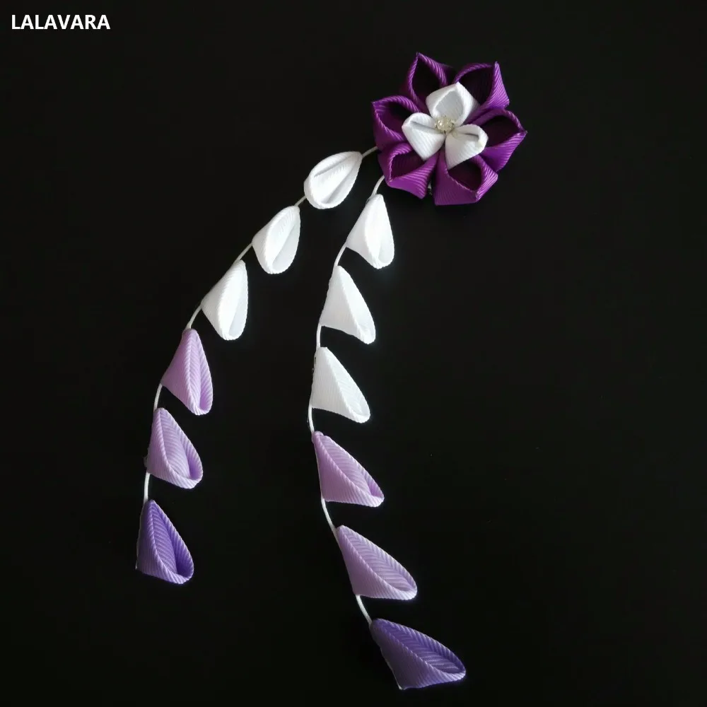 LALAVARA Лот из 8 штук нарциссы заколки для волос для женщин и девочек Азиатский традиционный канзаши с длинными падениями