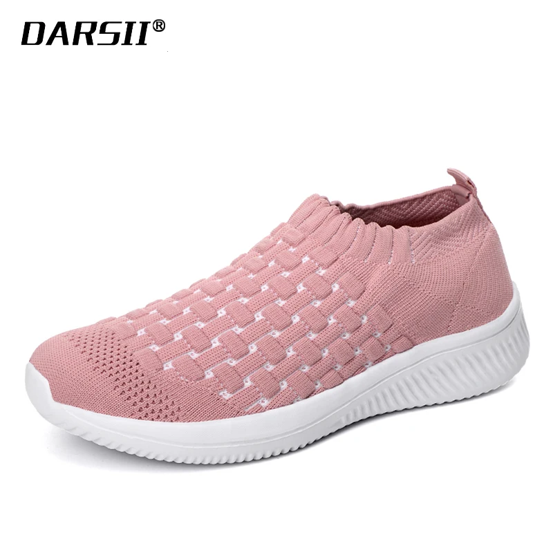 

Women Casual Shoes Plus Size 40 41 Sneakers Woman Mesh Breathable Sock Shoe for Sporting Zapatos Mujer 2019 Mother Flat Footwear