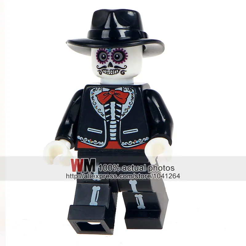 

Building Blocks 20pcs/lot WM8002 Man Skeleton Movie Coco Day of the dead Holiday Education Learning Toys for children Gift