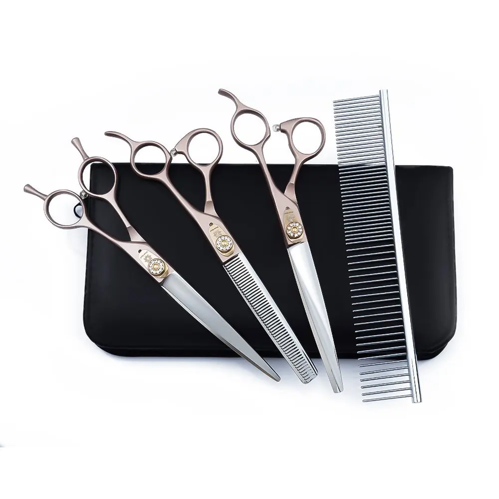 Professional Pet Dog Grooming Scissors Set Straight/&Curved/&Thinning Shears Kit