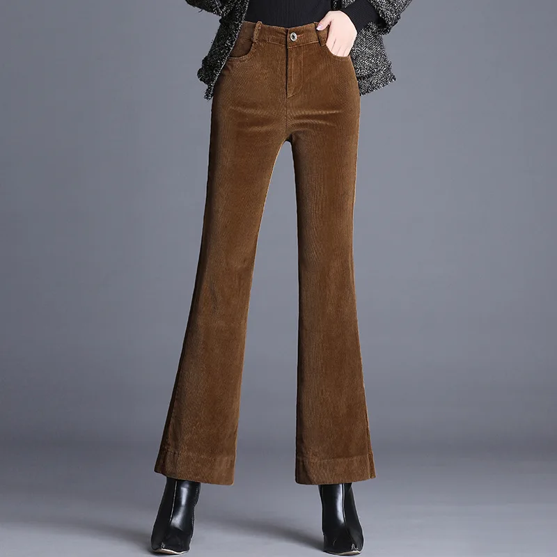 

Women Clothes Corduroy Pants Trousers Pants Women's New High Waist Women Autumn and Winter Velvet Wide Leg Trousers