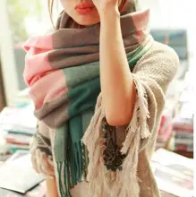 15 Color 2016 Womens font b Scarf b font Long Fashion Casual Warm Cashmere Shawl Plaid