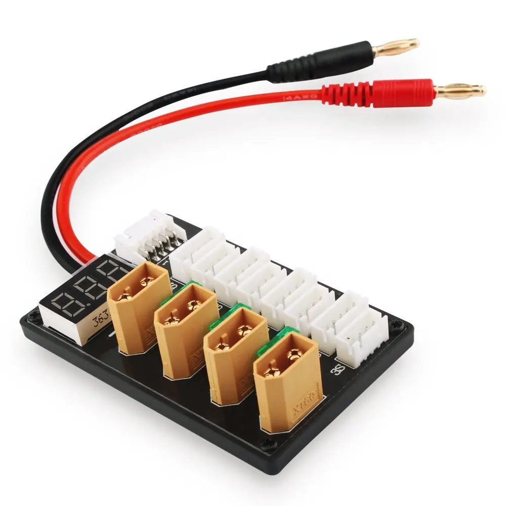 

High Quality 3S 4S LiPo Battery Parallel Charging Board Charger Plate T Plug XT60 Plug Banana Connecting Cable