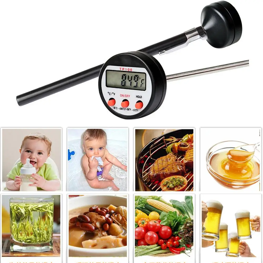 Водонепроницаемый термометр для барбекю, Точный Цифровой термометр для мяса мгновенное считывание с подсветкой, магнитная калибровка
