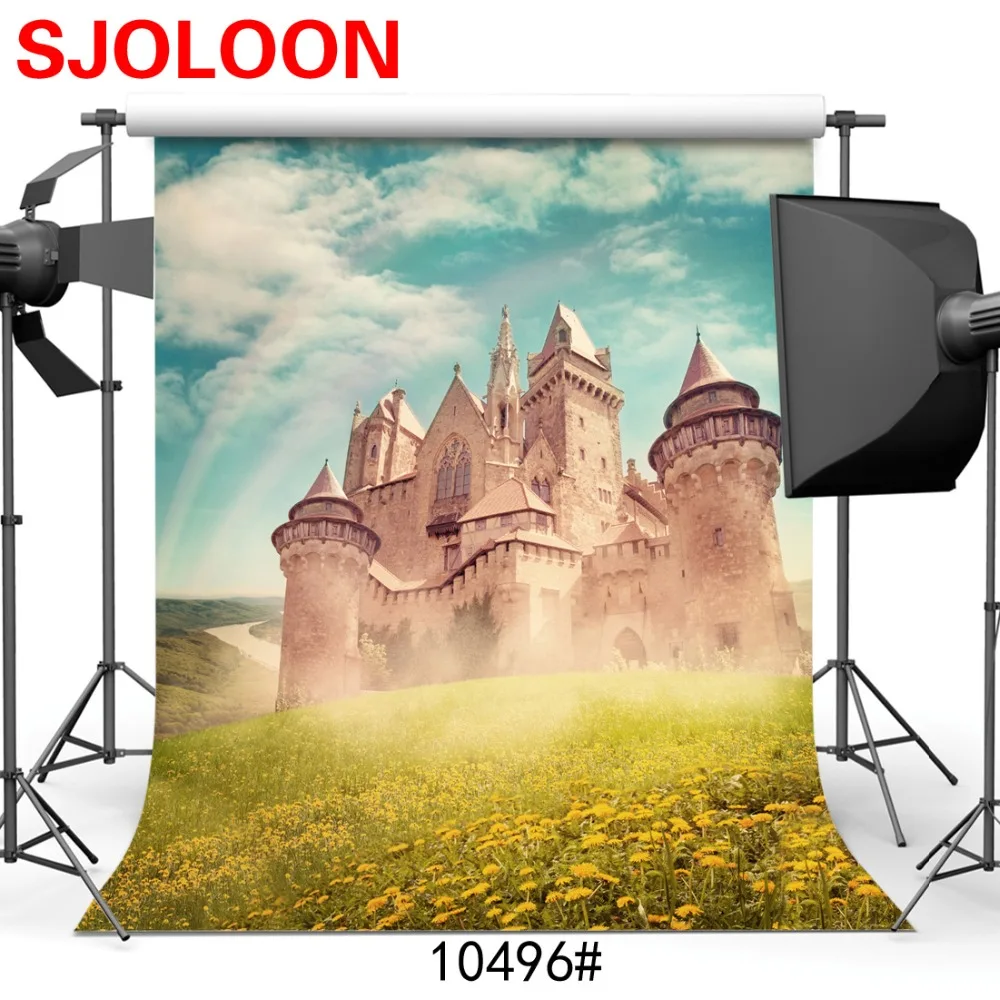 Sjoloon замок и небо трава фотографии фоном детей свадебные фото фонов для