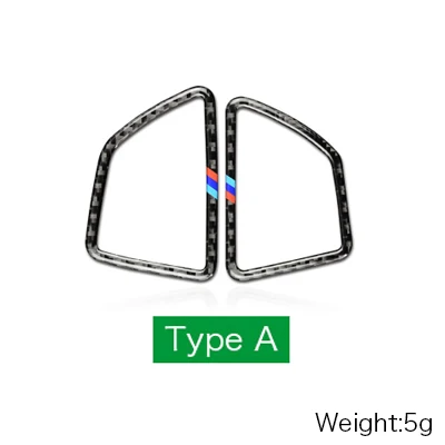 Воздушный карбоновый кондиционирования воздуха на выходе рамы автомобиля воздуховыпускное отверстие детали вентилятора для леворульных автомобилей для BMW E70 X5 E71 X6 аксессуары для стайлинга автомобилей - Название цвета: with m strip