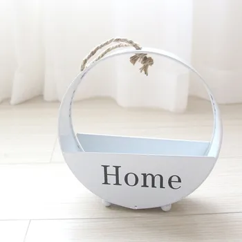 

Newly Flower Plant Pot Holder Basket Wall Hanging Iron Decoration Durable For Home Garden TE889