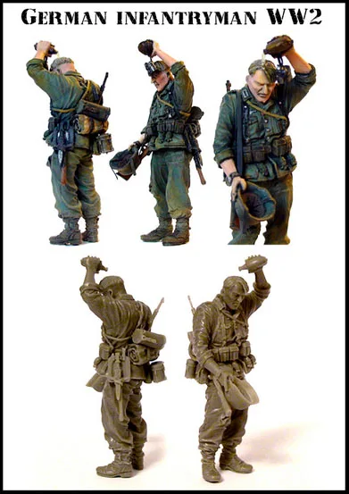 Немецкий INFANTRYMAN WW2 1/35 Смола модель комплект