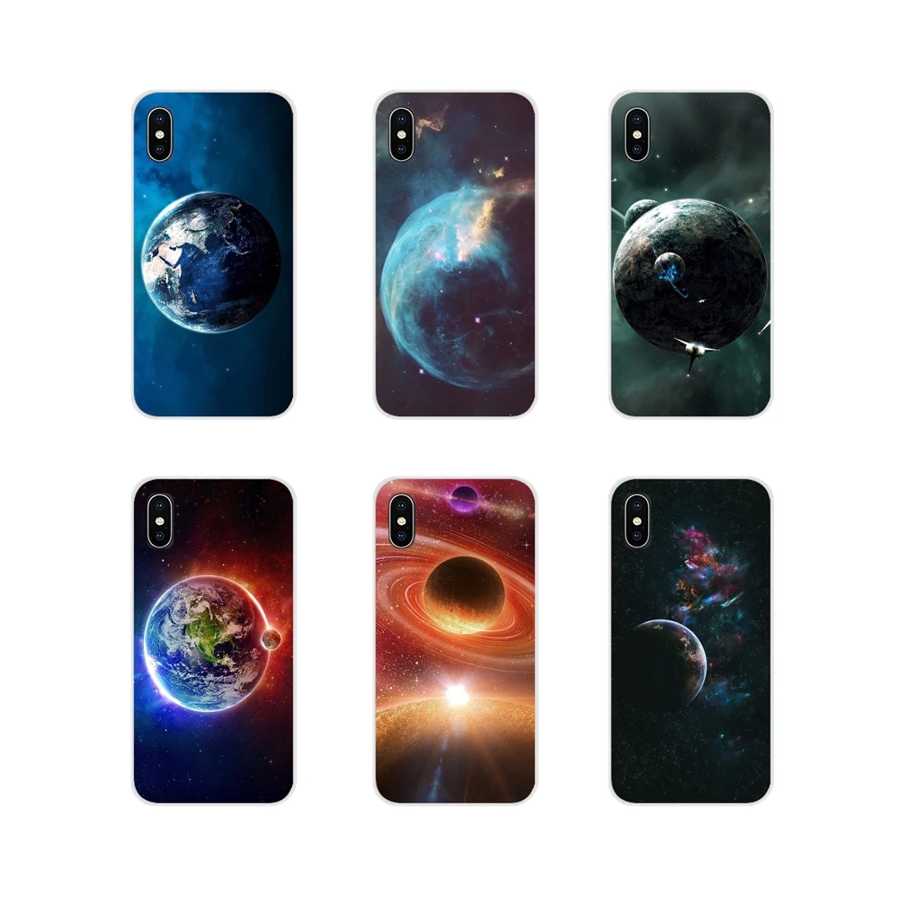 Transparent Soft Case Covers For Xiaomi Redmi 4A S2 Note 3 3S 4 4X 5 Plus 6 7 6A Pro Pocophone F1 Space Creative Universe Planet | Мобильные