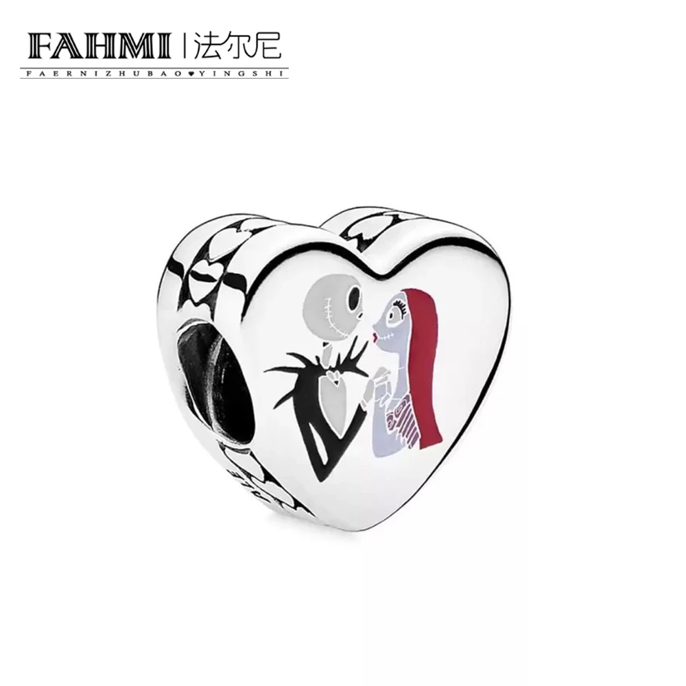 

FAHMI 100% 925 Sterling Silver Original New Marriage Proposal Charm Alien Wedding Beaded Women Fashion Jewelry Charming Gift
