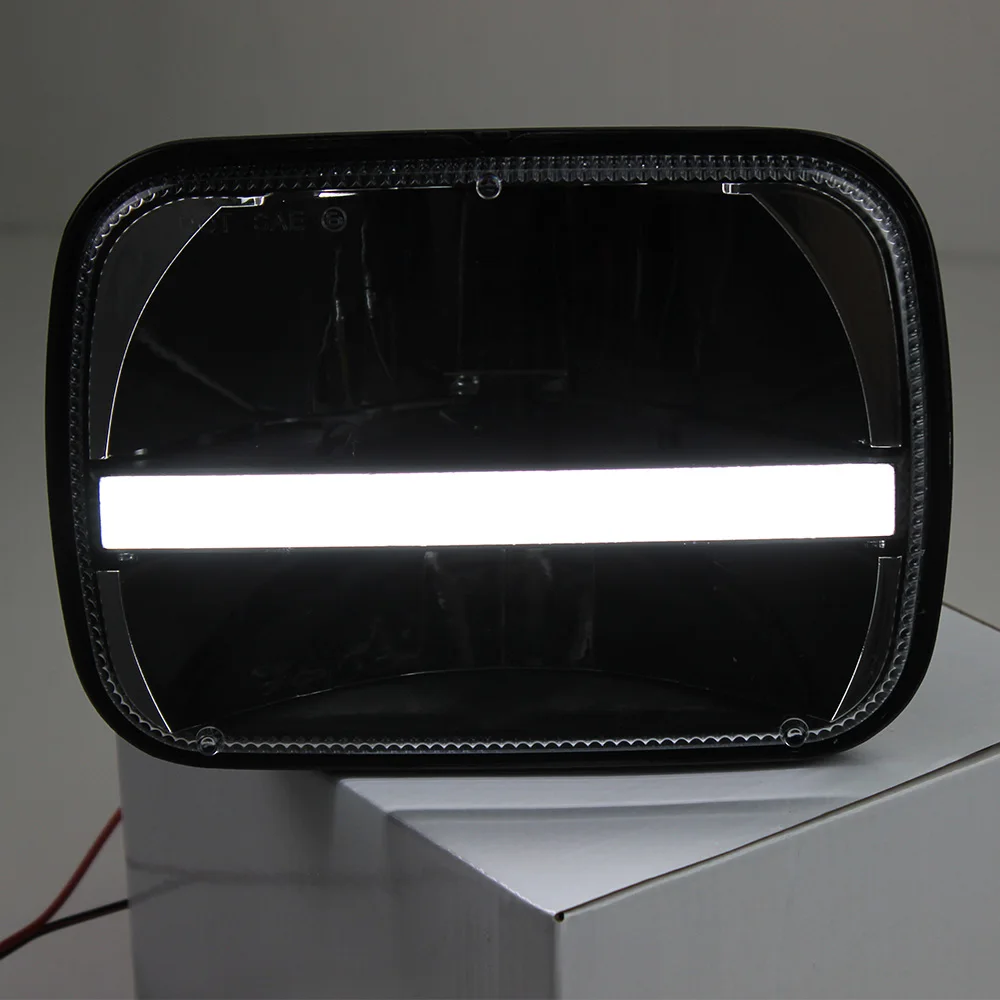5 x 7 Rectangular LED Headlights DRL Turn Signal For Jeep Wrangler Cherokee XJ Trucks Offroad Headlamp Replacement H6054 H5054 (10)