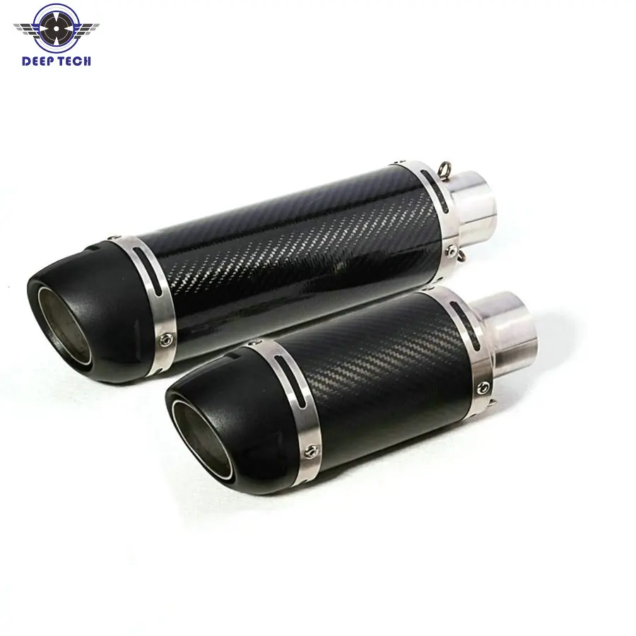 

Motorcycle Exhaust Muffler Pipe Carbon Fiber Exhaust pipe CBR 125 250 CB400 CB600 YZF FZ400 Z750 Cafe Racer Exhaust Pipe