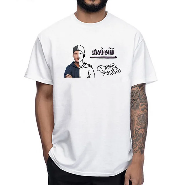 Новые моды Dj футболка Avicii Rip Avicii печати Человек футболка моды вентилятор Футболка летние шорты рукавами футболки для Menwomen - Цвет: 17