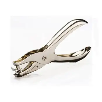 

6mm Metal Silver Paper Single Round Hole Hand Punch Plier Scrapbooking Tool For Office School Supplies R20