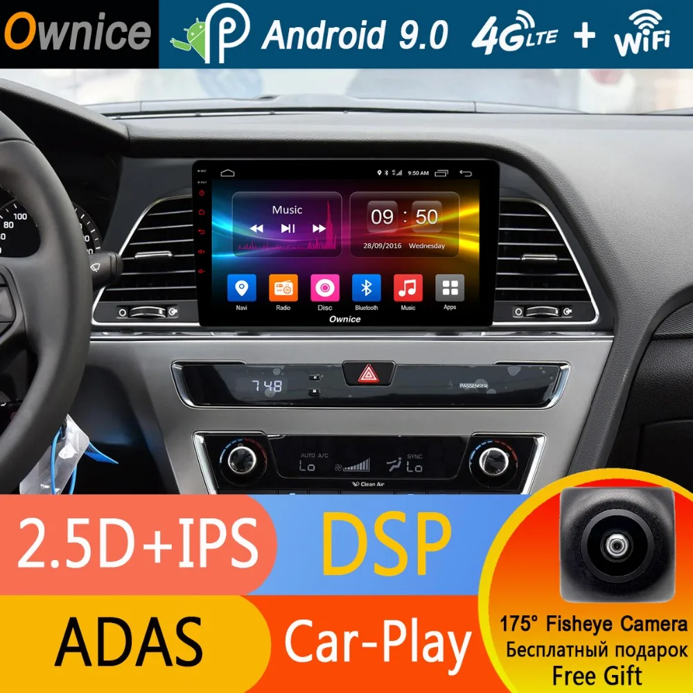 Clearance Octa Core 9" IPS Android 9.0 Car DVD GPS Radio Player for Hyundai Sonata Gen 9/Sonata LF 2015 - 2017 head 4G DVR DSP CarPlay 1