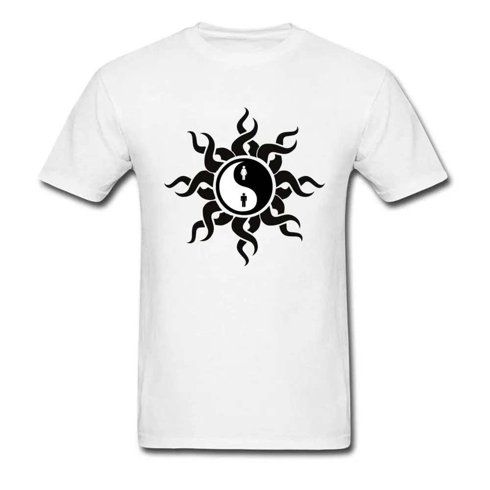 Tribal Yin Yang Man Woman T Shirt Print Short Sleeve Plain Crewneck 100% Cotton Tops & Tees Party T Shirt for Men Labor Day Tribal Yin Yang Man Woman white