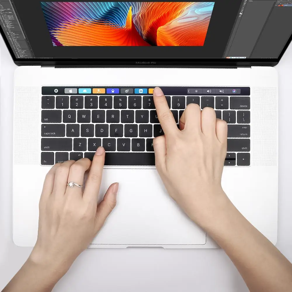 Batianda Touch Bar Protector Skin Film Compatible With Released MacBook Pro 16 13 15 with Touch Bar Model A2141A2338/A2289