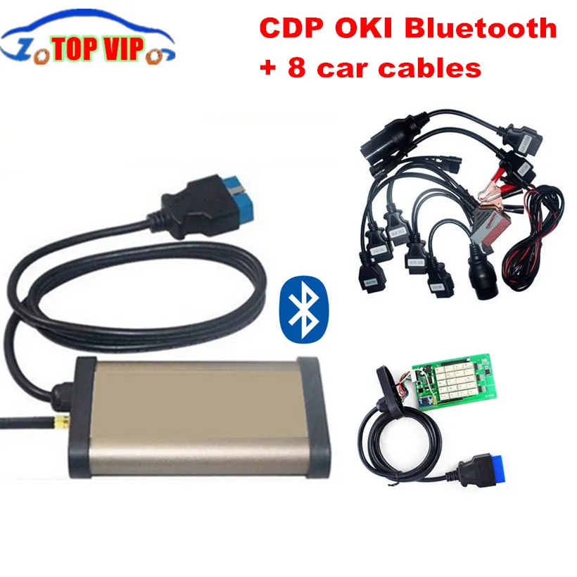 Prix pour 2017 Meilleur 2015 R1 Nouvelle Or CDP bluetooth + OKI puce (M6636B OKI Puce) TCS CDP Pro plus + ensemble Complet 8 câbles de voiture auto outil de diagnostic Prix pour 2017 Meilleur 2015 R1 Nouvelle Or CDP bluetooth + OKI puce (M6636B OKI Puce) TCS CDP Pro plus + ensemble Complet 8 câbles de voiture auto outil de diagnostic